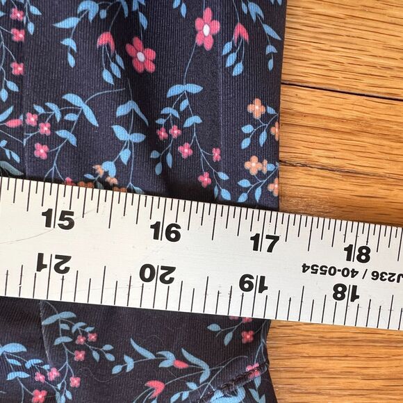 Puma Golf Ladies Micro Floral Cloudspun 1/4 Zip Pullover - Navy Sm - Picture 4 of 11